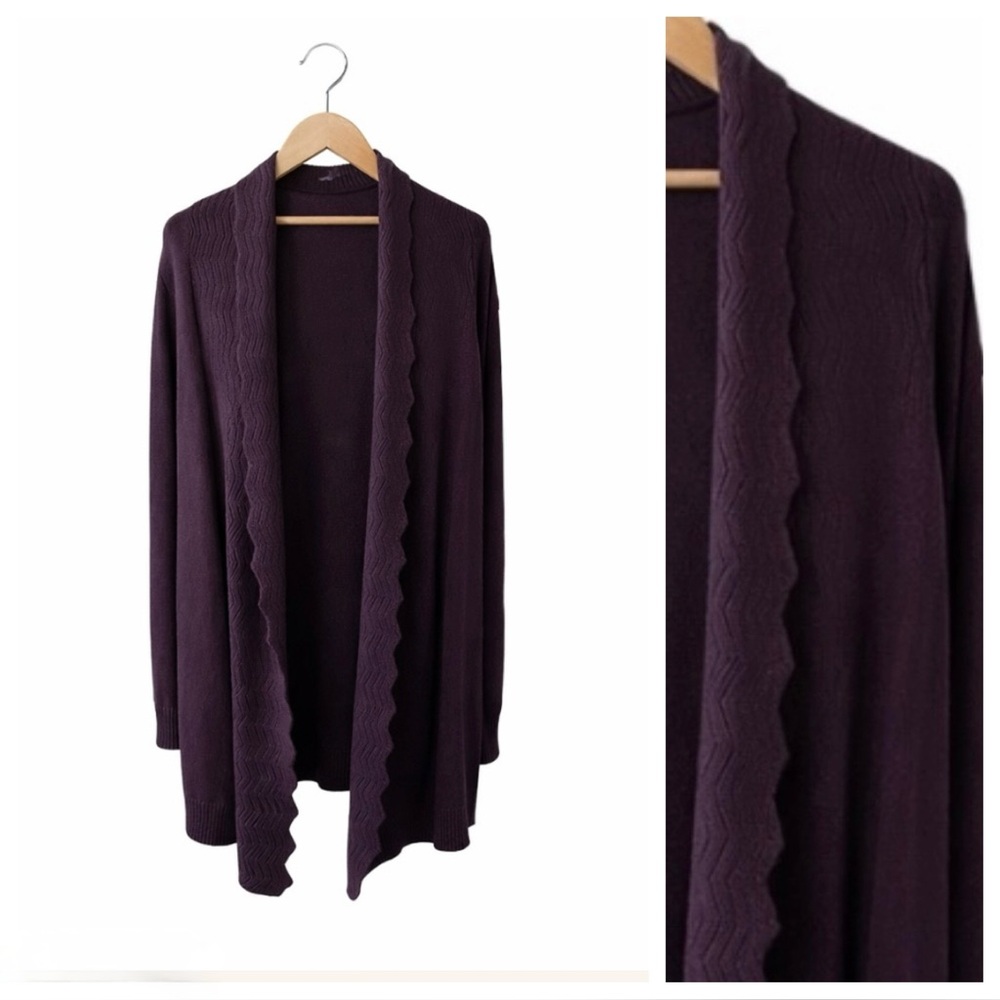 Banana Republic Open Front Purple Cardigan